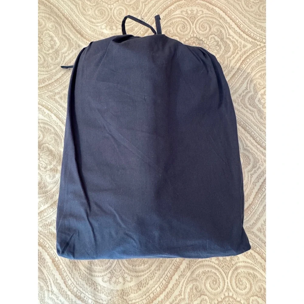 Quince Organic Cotton Percale Duvet Cover Set Full/Queen Navy